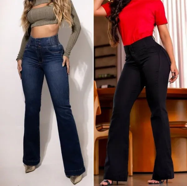 Calça Jeans Flare Modeladora Cintura Alta [Pague 1 Leve 2]